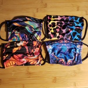 Children's  Neon Psychedelic Colors Face Mask Lot